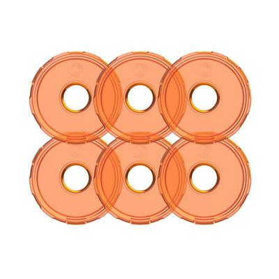 KC HiLites Cyclone V2 Replacement 6-Pack Lens (Amber) - 4412